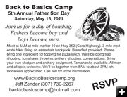 2021 Back to Basics Father Son Day Camp. Photo by Back to Basics Camp.