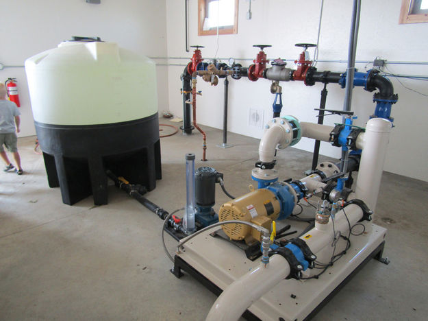 Fertigation system. Photo by Dawn Ballou, Pinedale Online.