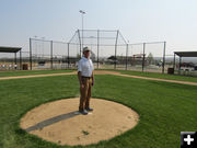 Jack on pitcher's mound. Photo by Dawn Ballou, Pinedale Online.