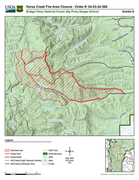 Horse Creek Fire. Photo by Bridger-Teton National Forest.