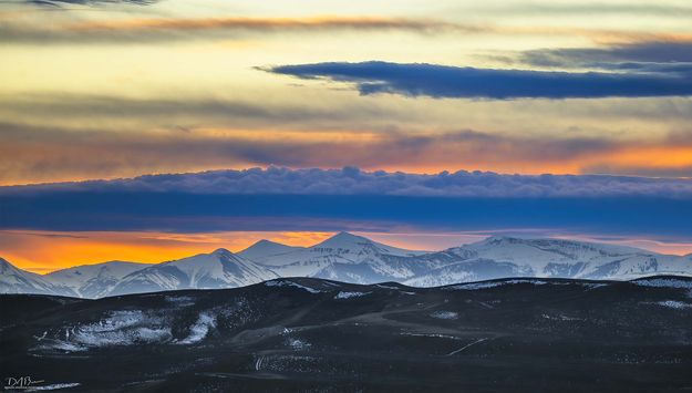 Wyoming Peak Sunset-Feb 8. Photo by Dave Bell.