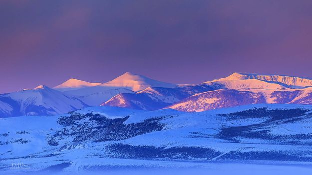 Sunrise On Wyoming Namesake Mountain. Photo by Dave Bell.