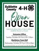 4-H Open Houses