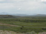 Looking north at the Mule Fire and Horse Creek drainages from Ryegrass Road.. This picture was taken yesterday, Saturday. Note the heavy cloud cover which brought a lot of rain at times.